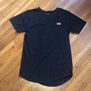 ‘Hustle’ Scalloped Hem Short Sleeve Tee